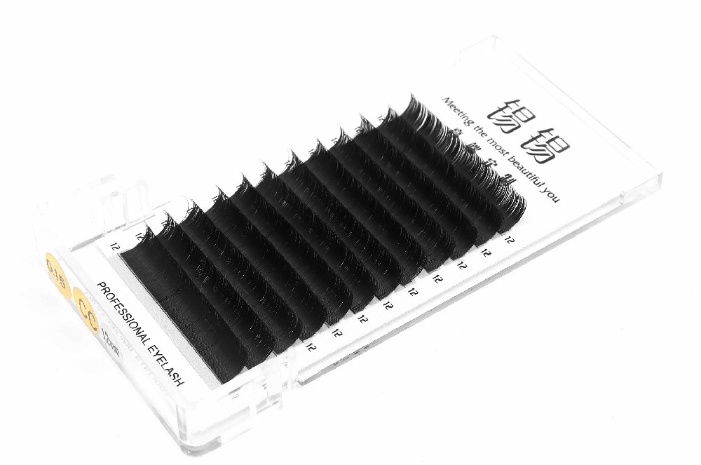 Flat haired false eyelashes